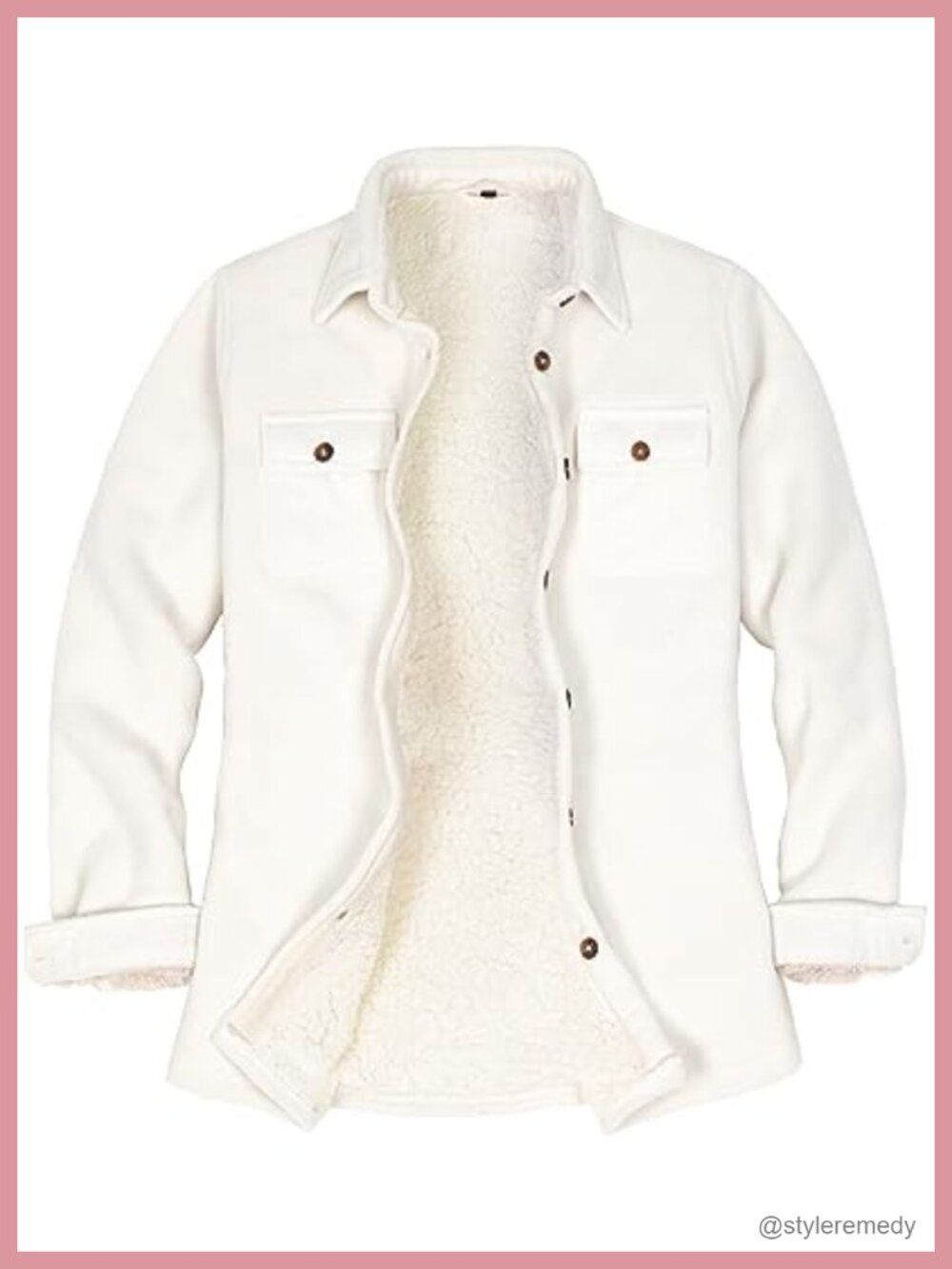 Sherpa Lined Plaid Shacket Button Up with Pockets